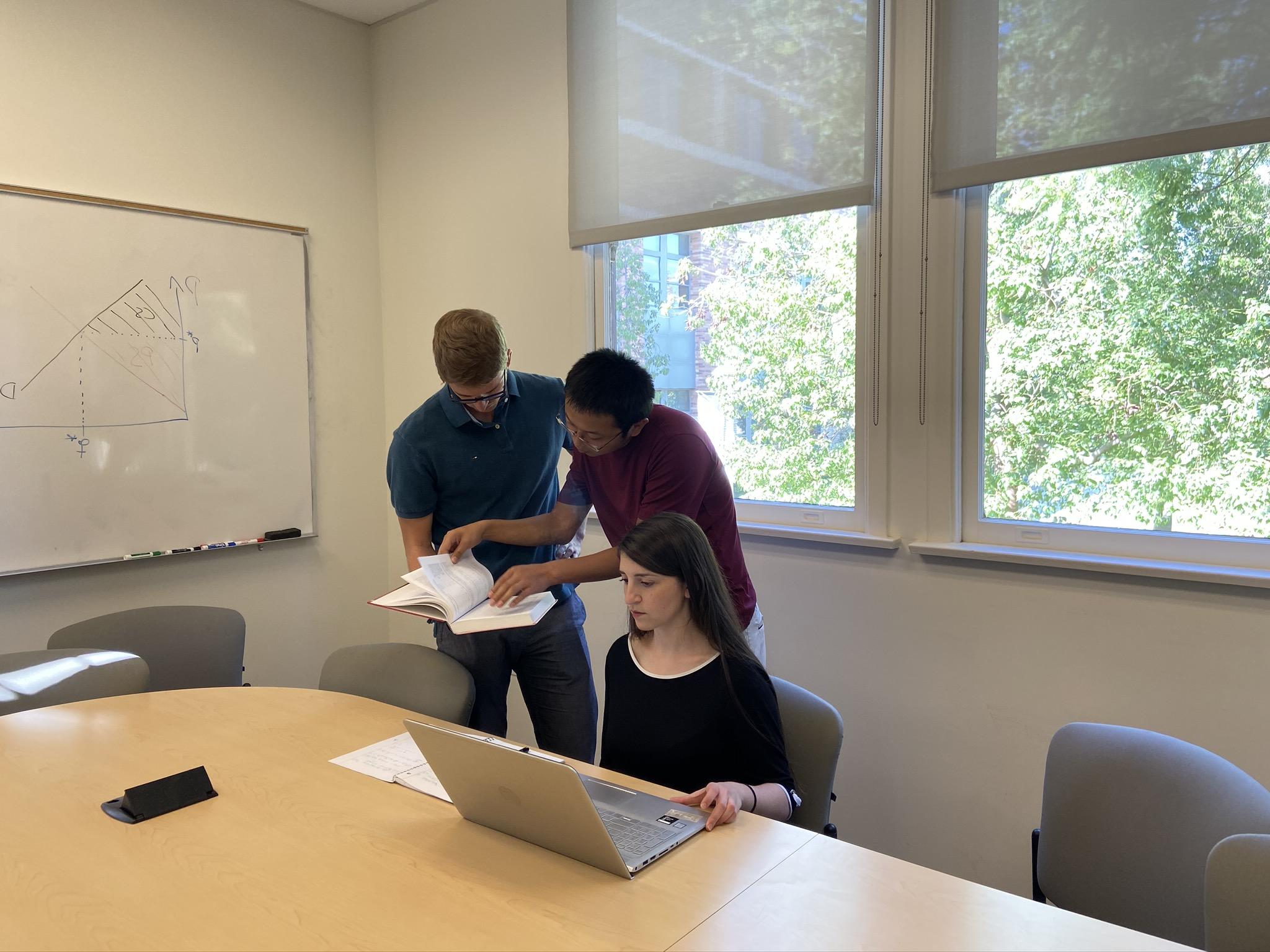 students studying in conference room at esi