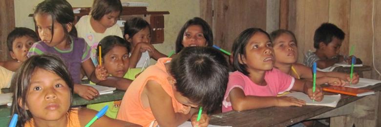 Children in a classroom.